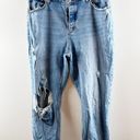 Abercrombie & Fitch  The Dad High Rise Curve Love Button Fly Jeans Blue 18 Photo 7