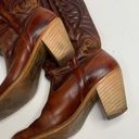 Dingo  Women’s Vintage Rust Brown Leather Almond-toe Cowboy Boots Sz 8 Photo 11