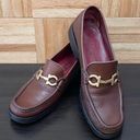 Salvatore Ferragamo Vintage  Sport ST09721 Brown Leather Loafers Horsebit Size 6B Photo 1