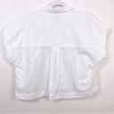 Madewell  Crop Dolman Linen Short Sleeve Shirt in White Size Medium Photo 9