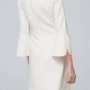 White House | Black Market NEW WHBM PETAL-SLEEVE SHIFT DRESS‎ IVORY KEYHOLE LINED WOMENS SIZE 10 $175 Photo 5