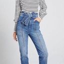 A.L.C. Luke High Waisted Paper Bag Denim Pants in Light Indigo Photo 0