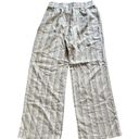 Harmony & Havoc  Striped Linen Pull On Boho Straight Pants Size Large nwt Photo 2