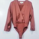 Michelle Mason  Silk Bodysuit Long Sleeves Photo 0