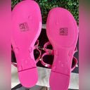 Nicole Miller BNIB -  Hot Pink Jelly Sandals W/ Gold Studs | US7 EU38 Photo 7