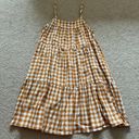 Boutique Orange and White Plaid Dress Photo 0