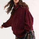 Free People NWT  Oversized Ribbed Chunky Knit Turtleneck‎ Pullover Sweater Sz XS Photo 4