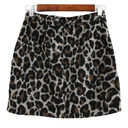 Lovers + Friends  Womens XS Leopard Print Mini Skirt Black Tan Mobwife Edgy Photo 1