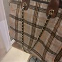 Krass&co Jen &  Oversized plaid retro flannel tote bag, chain straps, 90s, academia Photo 8