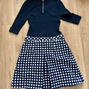 Burberry Blue Label Docking Dress Plaid Skirt Horse Embroidery Size 38 Photo 1