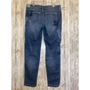 White House | Black Market  Jeans Patched Embroidered Distressed Girlfriend Size 4 Photo 6