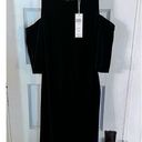 BCBGeneration  BLACK VELOUR COLD SHOULDER DRESS SIZE SMALL NEW Photo 1