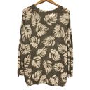 J.Jill  Womens XL Palm Leaf Printed Sweater Pullover Pink‎ Salt Royal Palm Photo 4