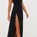 Pretty Little Thing  Black Strappy Back Detail Chiffon Maxi Dress Photo 0