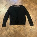 Zyia Open Mesh Back Long Sleeve Black Top  Size Small Photo 5