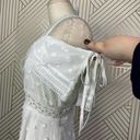 LIONESS  Cross Back Layered Folk Midaxi Dress in White Boho Size US Small Photo 7
