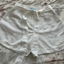 J. McLaughlin NWOT  White Linen Blend Belted High Rise Shorts with Pockets, size 6 Photo 13