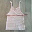 ZARA  Sleeveless Tank Top White Red Stripes Size Large Photo 2