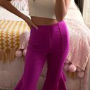 Magenta High Waisted Flare Pants Purple Size XS Photo 0