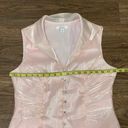 Dress Barn Collection Sleeveless Button Down Blouse Crystal Buttons Pink 10 Photo 7