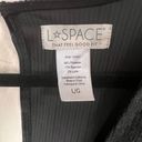 l*space L* velvet metallic stripes black puff sleeve mini dress size Large Photo 8