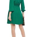 Sandro  Paris 42 8 10 Claudia Emerald Green Dot Jacquard Dress Mini Satin Viscose Photo 3