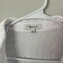 Madewell Linen White Short Sleeve Button Up Top Photo 2