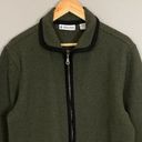 Vintage Boiled Wool Jacket Green Black Trim‎ Small Women Marsh Landing Photo 7