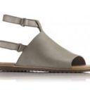 Sorel  Ella Mule Ankle Strappy Roman Sandal Grey Beige Leather Women’s Size 7.5 Photo 0