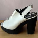 Steve Madden White and Black Heeled Sandals Photo 8