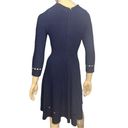 Issa London Women’s Size S Navy Blue Sweater Knit Cut Out Long Sleeve Dress Photo 4