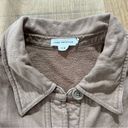 Good American  Tan Fleece Shacket Photo 8