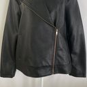 Universal Threads New Universal Thread Faux Leather Quilted Back Moto Jacket Black Size Medium Photo 5