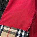 Burberry  London Trench Red Coat Jacket Sz 8 Photo 4