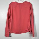 Pact Organics Salmon Pink Scrunch Side Lightweight Sweatshirt Medium Athleisure Photo 4