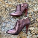 Christian Louboutin  Metallic Purple Ankle Boots sz41 11US Photo 2