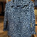 BCBGMAXAZRIA Grey Leopard Print Button Up Top Photo 0