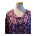 Erika Vintage  Taylor Kimono Nightgown Porc Dress Floral‎ Purple Medium Photo 1