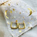 Free People 18K Square Huggie Hoop Earrings With Gift Bag  Photo 0