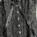 New Black Ruffled Lace Up Boned Overbust Corset Size XS Photo 5