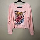 Wildfox NWT  World Tour Airbrushed Leopard Print Crop Crewneck Sweatshirt Large Photo 3