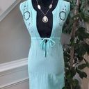 Beach Club Palisades  Womens Blue Drawstring Sleeveless Knee Length Dress Large Photo 0