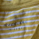 Everlane Yellow White Striped Tee Shirt Dress Photo 3