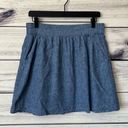 The Loft  Outlet Blue Linen Cotton Blend A-Line Skirt Photo 3