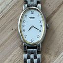 Seiko  Vintage Ladies Watch Oval White Dial Stainless Basket-Weave Bracelet Photo 2