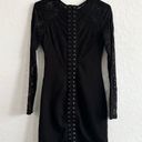 GUESS Black Lace Dress Long Sleeve Lace Up Back Size Small Business Office Photo 1