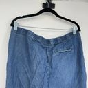 J.Jill  Denim Tencel Linen Cuffed Ankle Straight Leg Jean Pants Size 12 Photo 4