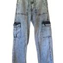 BDG UO  Acid Wash Skate Wide Leg Jeans Black Size 27 Photo 0