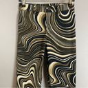 Motel Rocks  Jeans Zoven Flare Trouser in 70s Ripple Swirl Pattern XXS Brown Photo 4