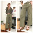 Everlane  The Utility Wide Leg Crop Pants High Rise in Olive Green Women's 0 Photo 1